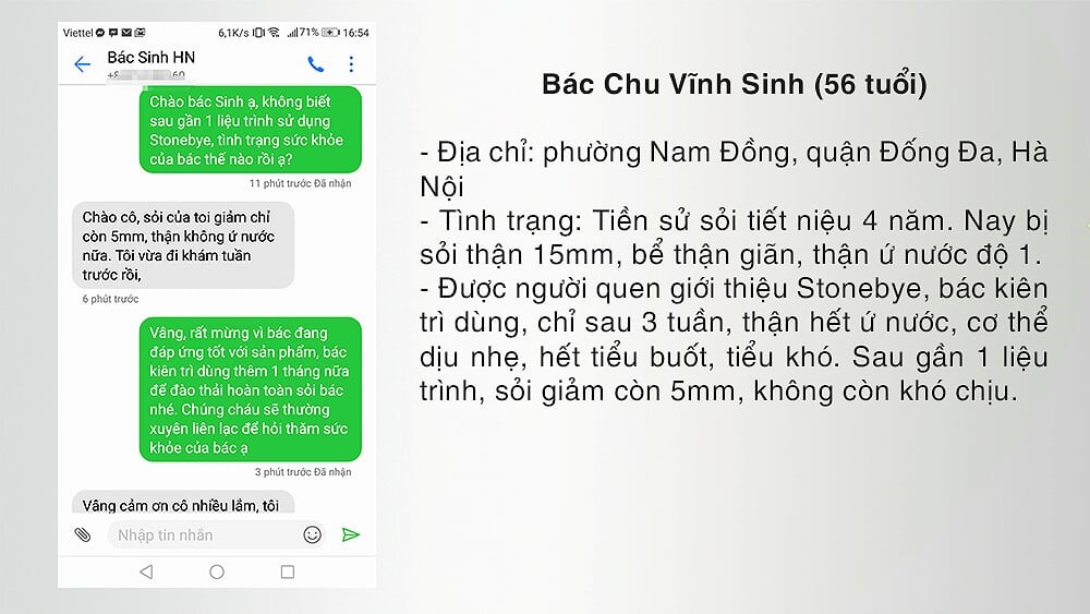 Stonebye – viên uống chuyên biệt cho người bị sỏi thận, sỏi đường tiết niệu