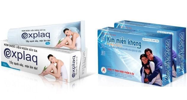 Thực phẩm bảo vệ sức khỏe Kim Miễn Khang và kem bôi da dược liệu Explaq