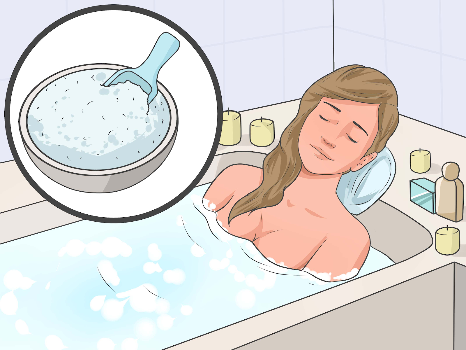 Ngâm mình trong bồn tắm với baking soda giúp giảm ngứa